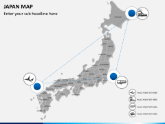 Japan map PPT slide 6