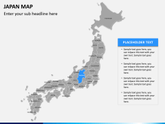 Japan map PPT slide 9