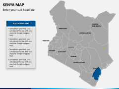 Kenya map PPT slide 10