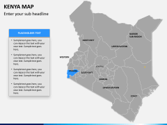 Kenya map PPT slide 11