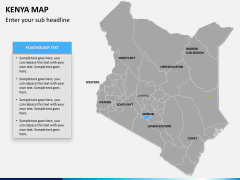 Kenya map PPT slide 12