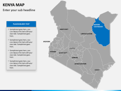 Kenya map PPT slide 13