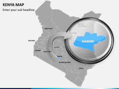 Kenya map PPT slide 14