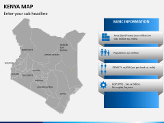 Kenya map PPT slide 17