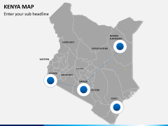 Kenya map PPT slide 5