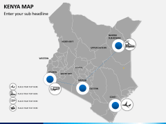 Kenya map PPT slide 6