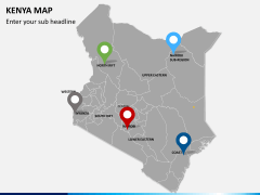 Kenya map PPT slide 7