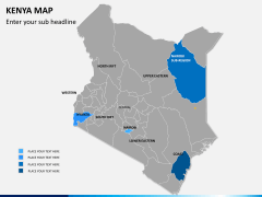 Kenya map PPT slide 9