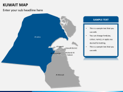 Kuwait map PPT slide 12