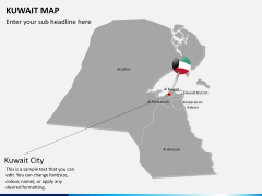 Kuwait map PPT slide 19