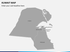 Kuwait map PPT slide 2