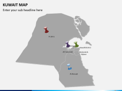 Kuwait map PPT slide 3