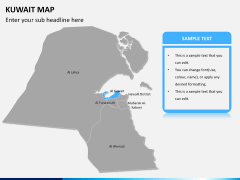 Kuwait map PPT slide 9