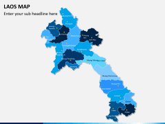 Laos map PPT slide 1