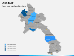 Laos map PPT slide 7
