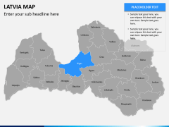 Latvia map PPT slide 11