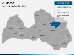 Latvia map PPT slide 12