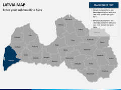 Latvia map PPT slide 13