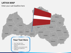 Latvia map PPT slide 20