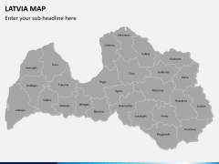 Latvia map PPT slide 3