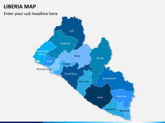 Liberia map PPT slide 1