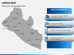 Liberia map PPT slide 16