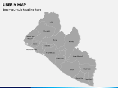 Liberia map PPT slide 2
