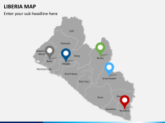 Liberia map PPT slide 6