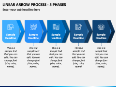 Linear Arrow Process - 5 Phases PPT Slide 2