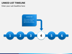 Linked list timeline PPT slide 10