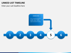 Linked list timeline PPT slide 11