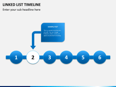 Linked list timeline PPT slide 8