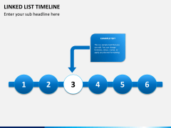 Linked list timeline PPT slide 9