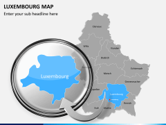 Luxembourg map PPT slide 11