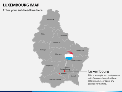 Luxembourg map PPT slide 15