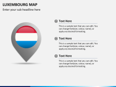 Luxembourg map PPT slide 17