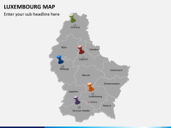 Luxembourg map PPT slide 4