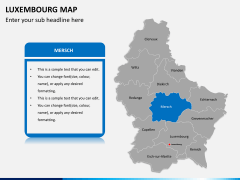 Luxembourg map PPT slide 7