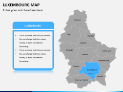 Luxembourg map PPT slide 8