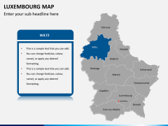 Luxembourg map PPT slide 9