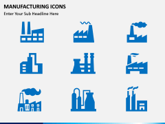 Manufacturing icons PPT slide 1