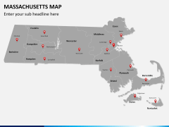 Massachusetts map PPT slide 2