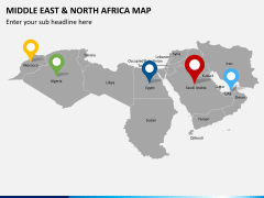 Middle east and north africa map PPT slide 8