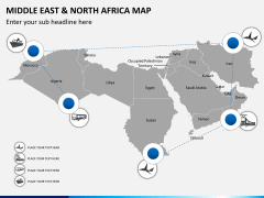 Middle east and north africa map PPT slide 9
