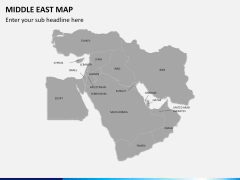 Middle east map PPT slide 3