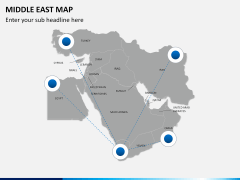 Middle east map PPT slide 6