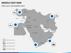 Middle east map PPT slide 7