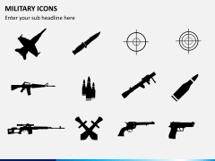 Military icons PPT slide 3