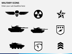 Military icons PPT slide 6