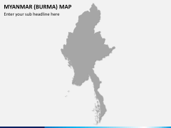Myanmar (Burma) Map PPT slide 8